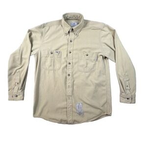 Tyndale‎ Men's M Tan FRMC 9.1 ARC Made in USA FR 9 CAL HRC2 Work Shirt SEE DESC